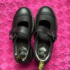 Dr. Martens Black Platform Mary Jane Shoes Size 7